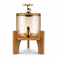 Luxury Glass Beverage Dispenser with Stand