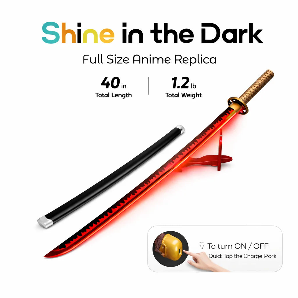 Demon Slayer Yoriichi Nicherin LED Katana 104cm