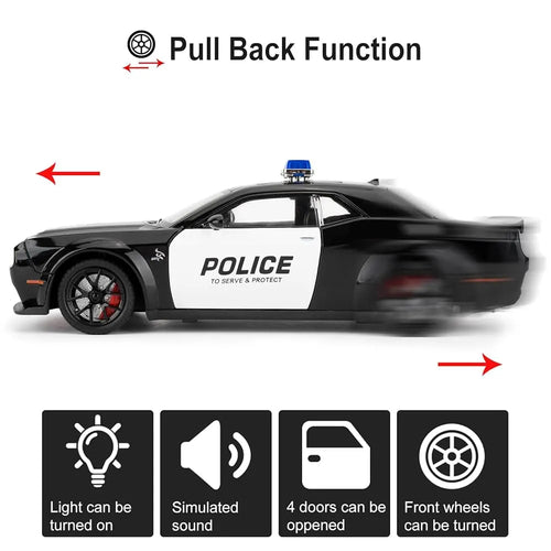 1:24 Police Car Model Dodge Challenger