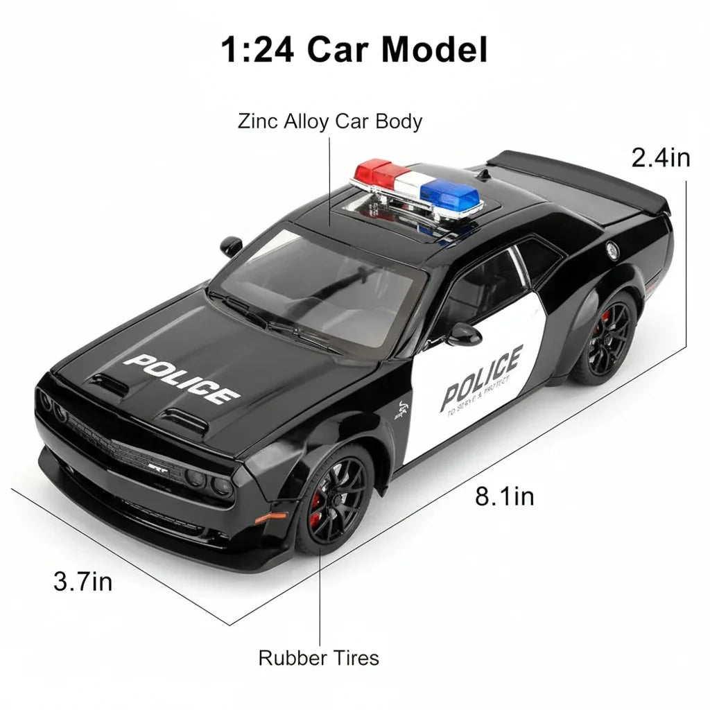 1:24 Police Car Model Dodge Challenger